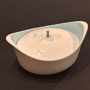 Vintage Taylor, Smith, & Taylor Boutonniere Oval Lidded Casserole "Ever Yours"